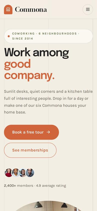 Commona on mobile